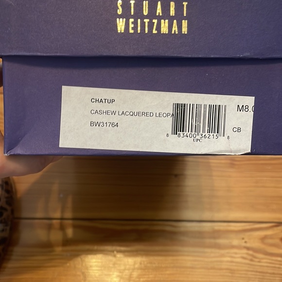 Stuart Weitzman Chatup Peep Toe Heels in Cashew Leopard Size 8 M - Picture 4 of 7